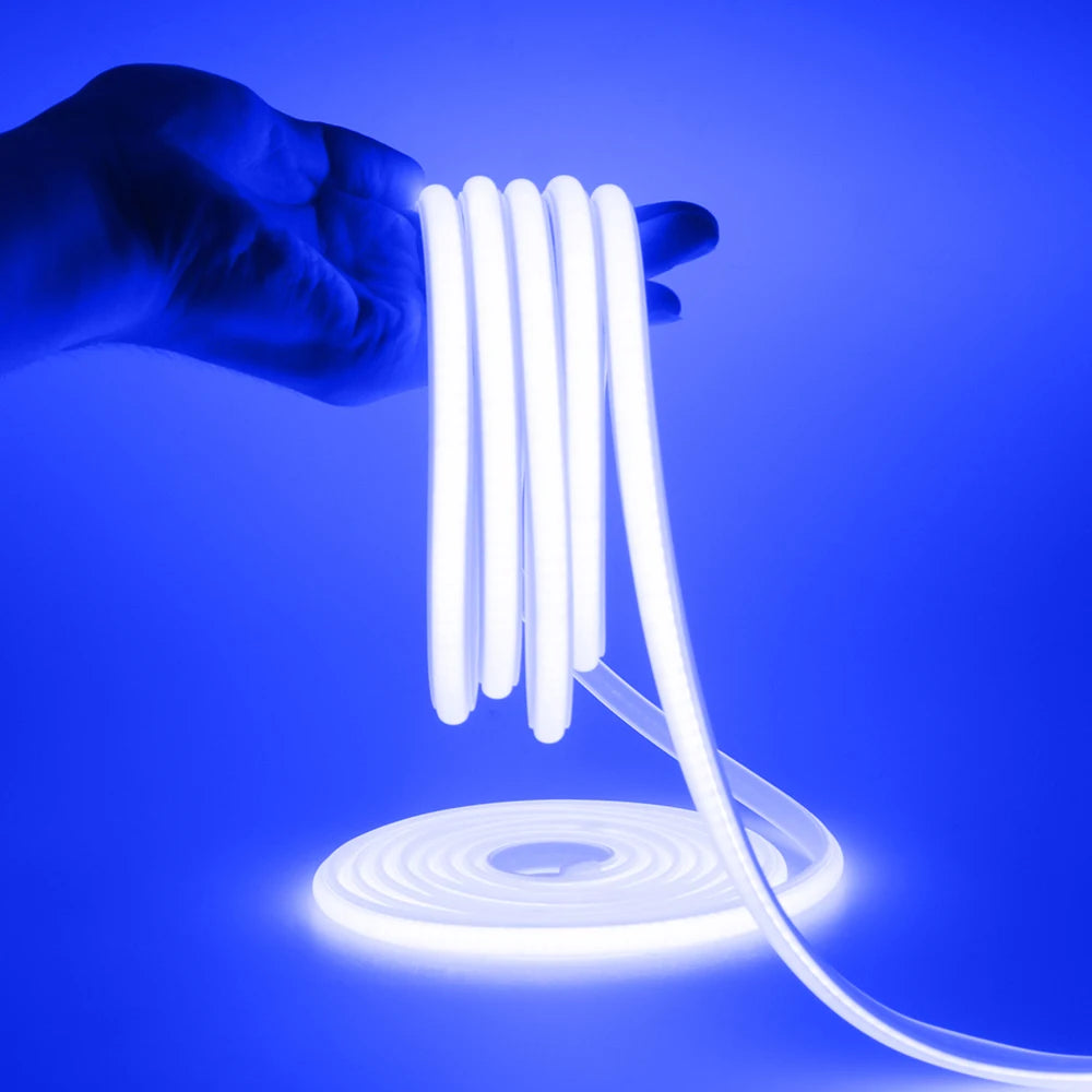 220V Switch COB LED Neon Strip Light 288LED AC EU Power Plug Kit White Pink Red 10 Color Waterproof Flex Tape Home Kitchen Decor