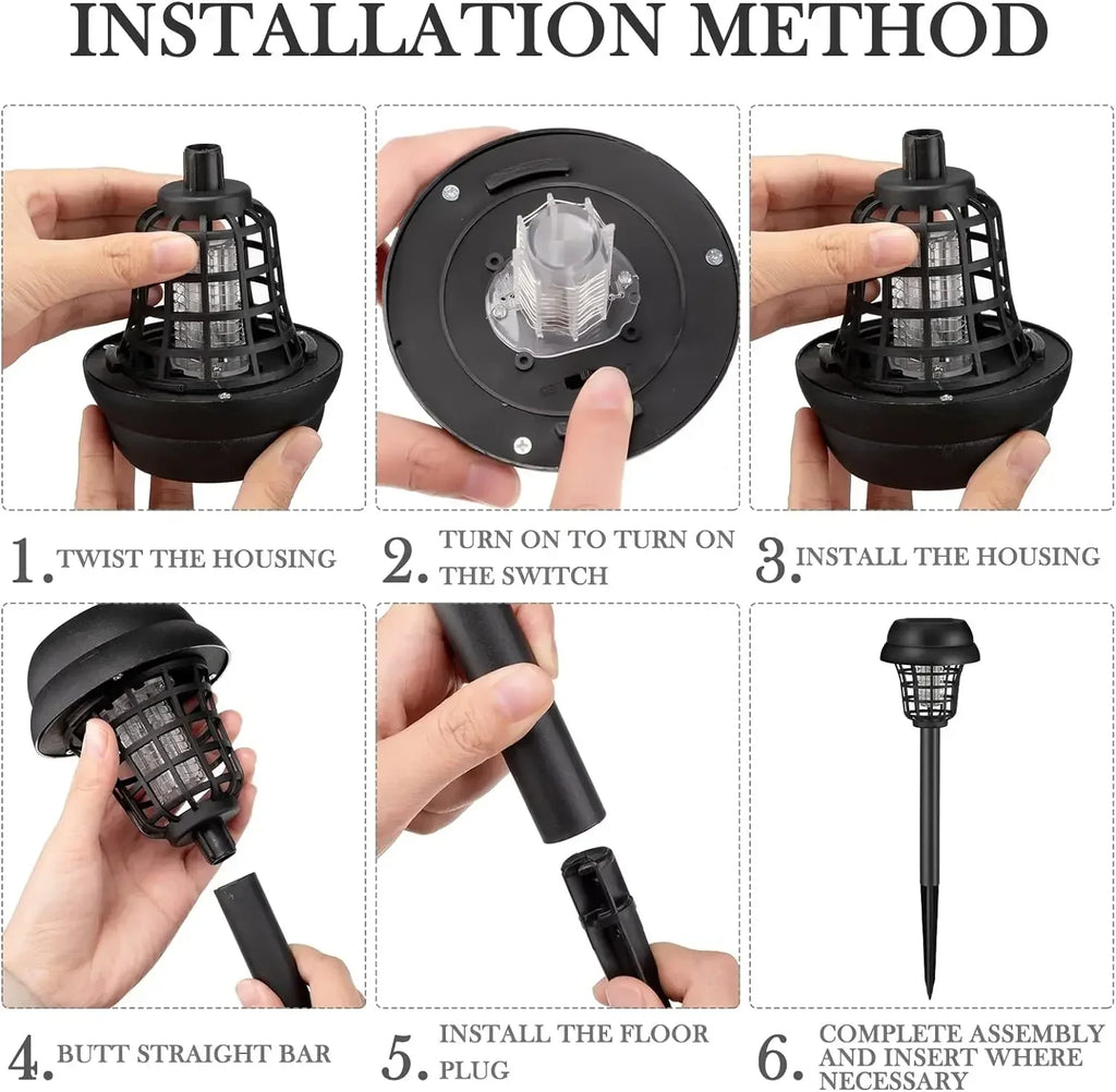 Solar Mosquito Killer Lamp Home Garden Waterproof Mosquito Repeller Outdoor Camping Electric Mosquito Artifact Lighting Lamps