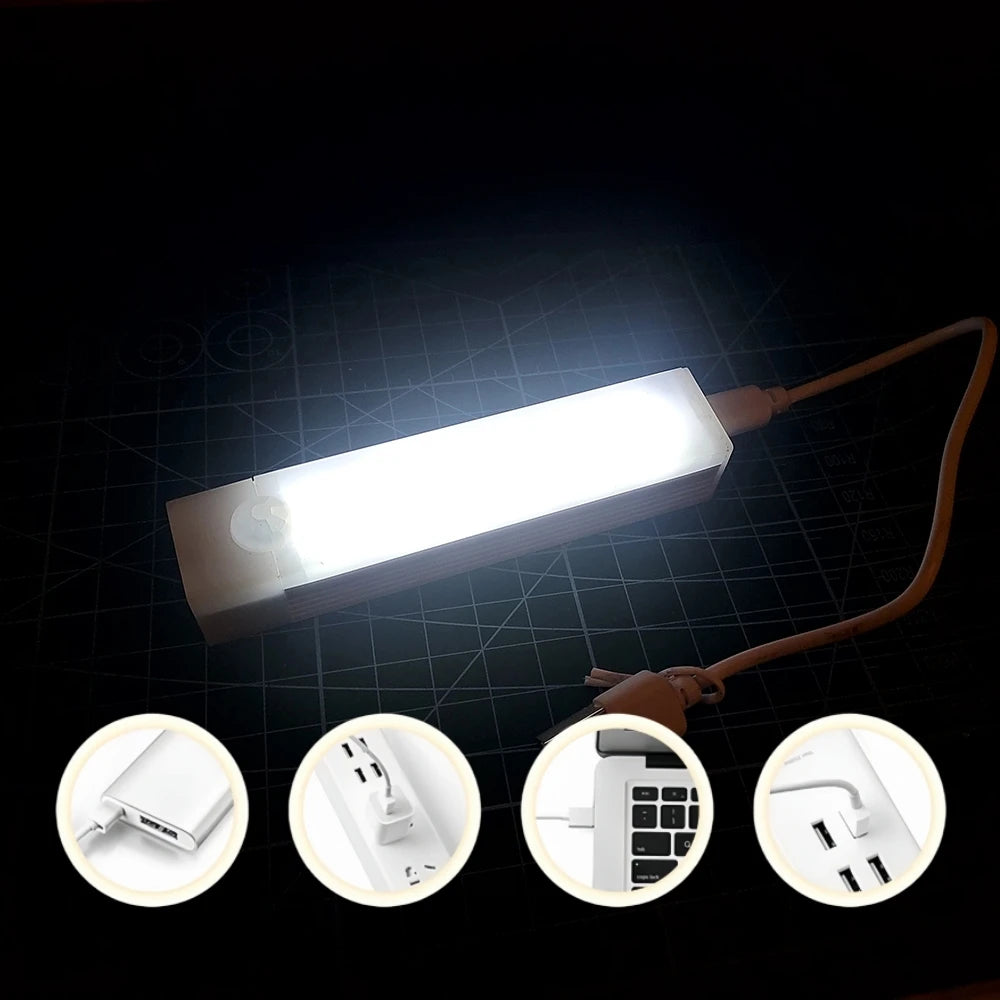 Motion Sensor  Bar  Light Type C Rechargeable Light  LED Magnetic attraction Night Light  for Kitchen Bedside Wardrobe bookcase