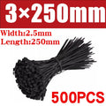 500/1000PCS Plastic Nylon Cable Ties Self-locking Cord Ties Straps Adjustable Cables Fastening Loop Home Office Wire Zip Ties