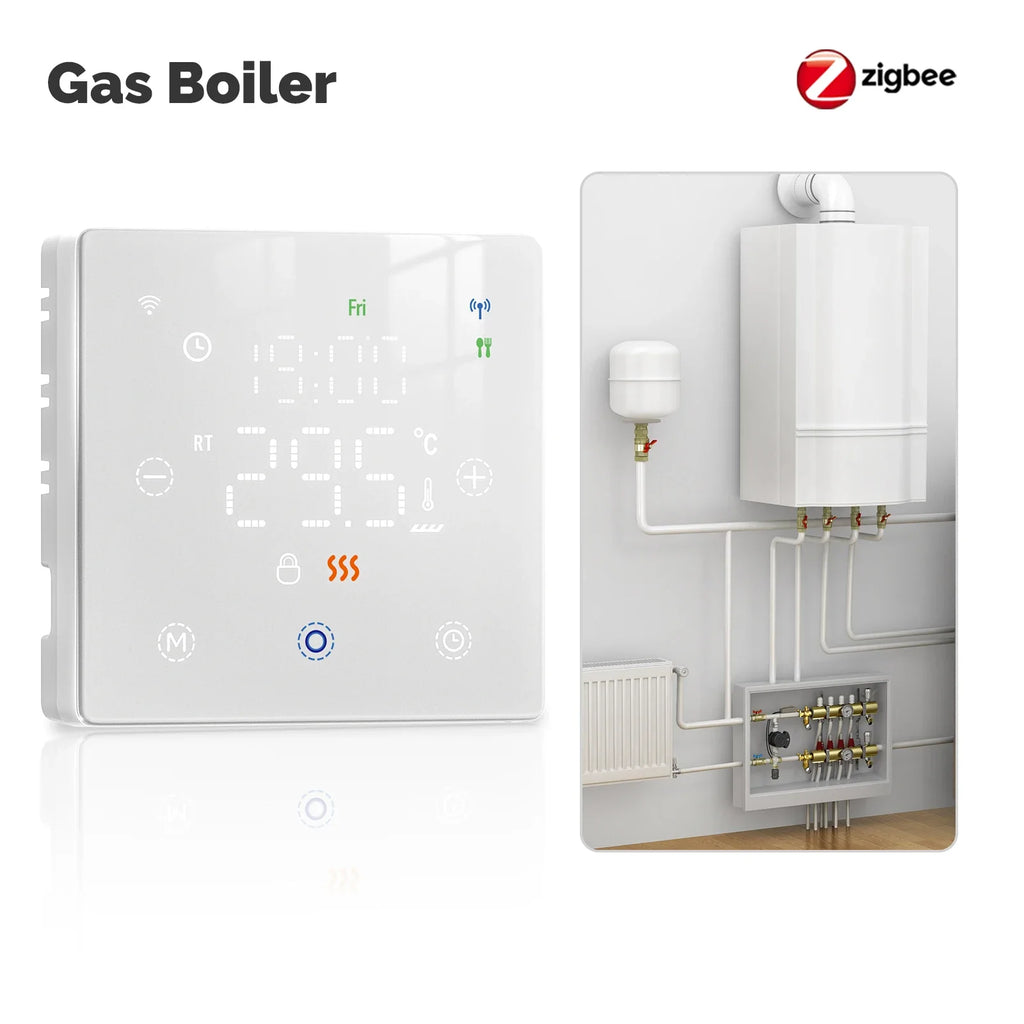 MOES Tuya WiFi/ZigBee Smart Thermostat Battery-Powered Thermoregulator Gas Boiler Temperature Controller by Alexa Google Home