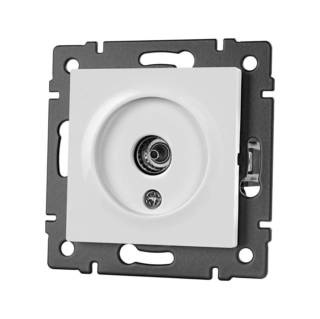 TUV Certified EU Standard Single Wall Socket with Double Power Plug USB Type-C Crystal Glass Panel 1Way Wall Switch 10A/16A 250V