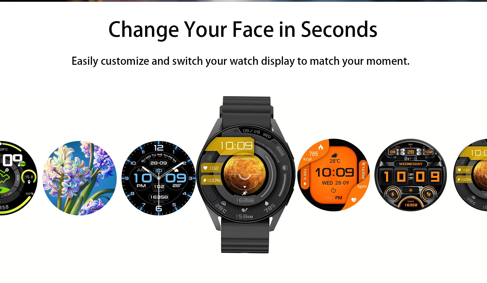 Men's and women's smartwatches, wireless dialing, fitness trackers, compatible with IOS and Android wearable smart wristbands