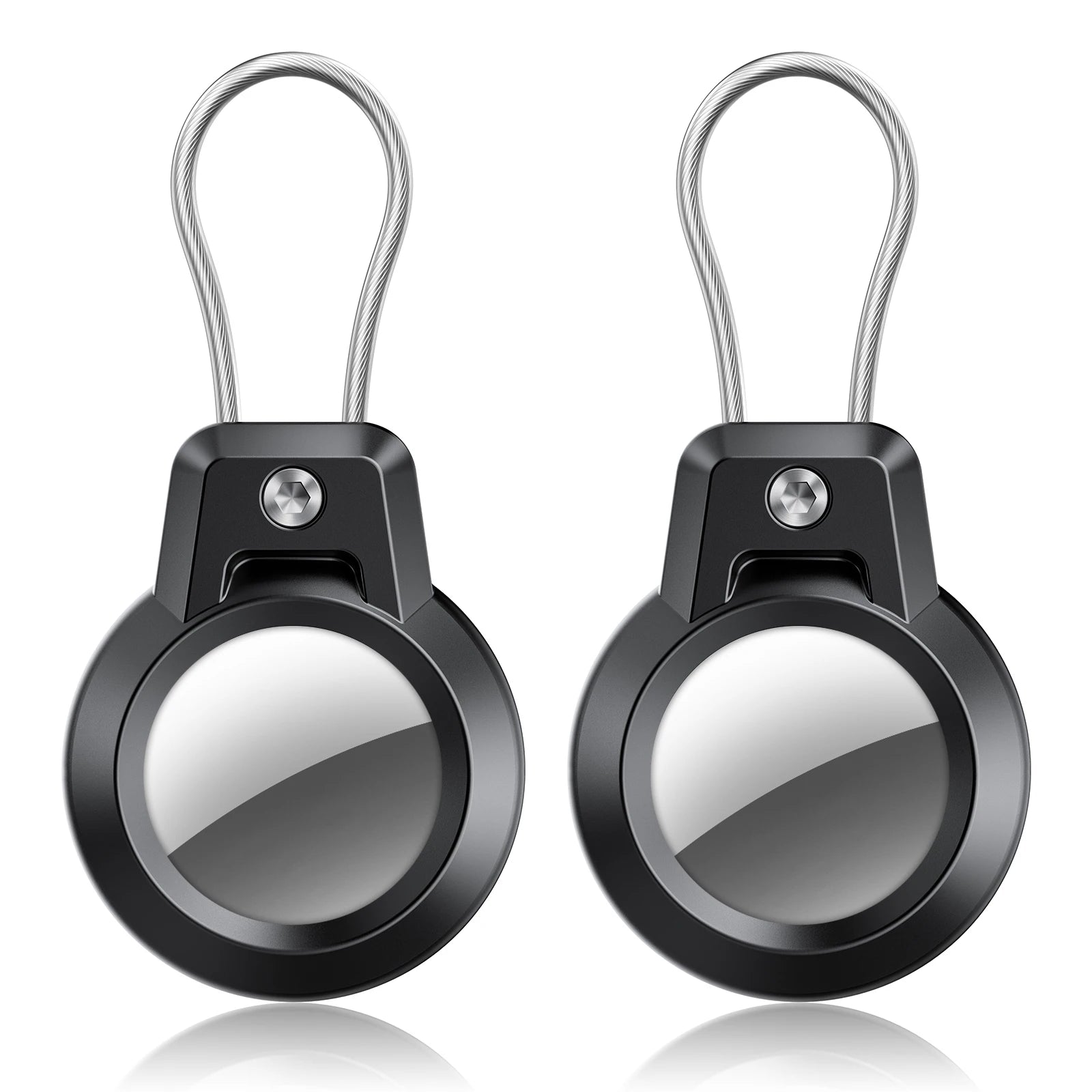 GITFOS AirTag Holder for Apple Airtags Case with Steel wire line and 360 Degrees Protective for Luggage Backpack Keys
