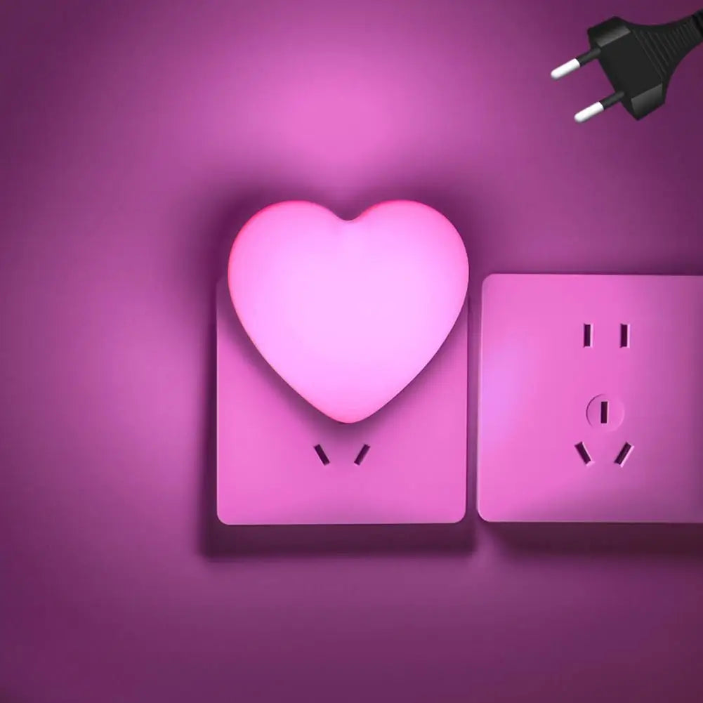 Heart Shape Night Light LED Night Light Sensor Control Night Lamp Energy Saving LED Sensor Lamp Bedroom Stair Hallway Night Lamp