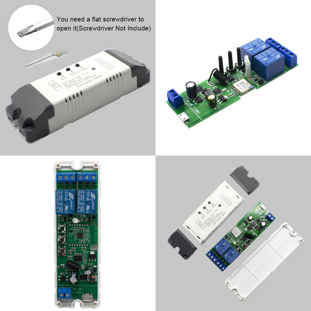 eWelink Smart Home 2CH Wifi Motor Forward Reverse Switch USB 5V DC 12V 24V 32V 85-250V 220V 2 Channel Module Relay,Alexa Googole