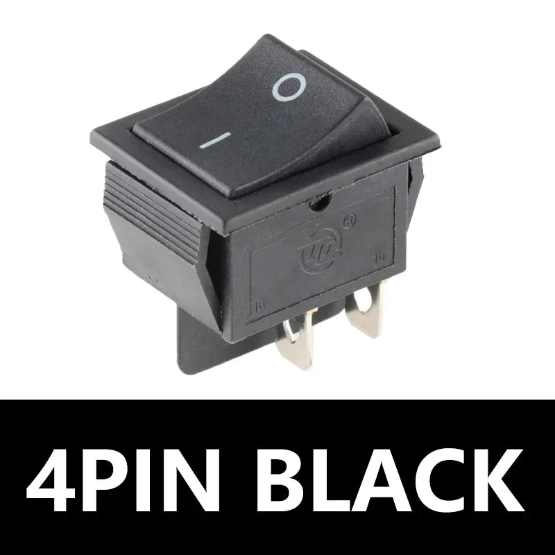 5PCS KCD4 Rocker Switch On Off with Led 4 16A 250V 220V Small 6Pin 4Pin Light for 2 Position Lamp 10A Rocket