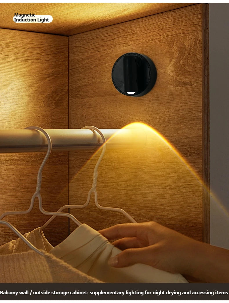 LED Light Magnetic Rechargeable Wall lamp Spotlight Atmosphere Light  No Punch Reading Light Touch Switch Dimmable Bedside Lamp