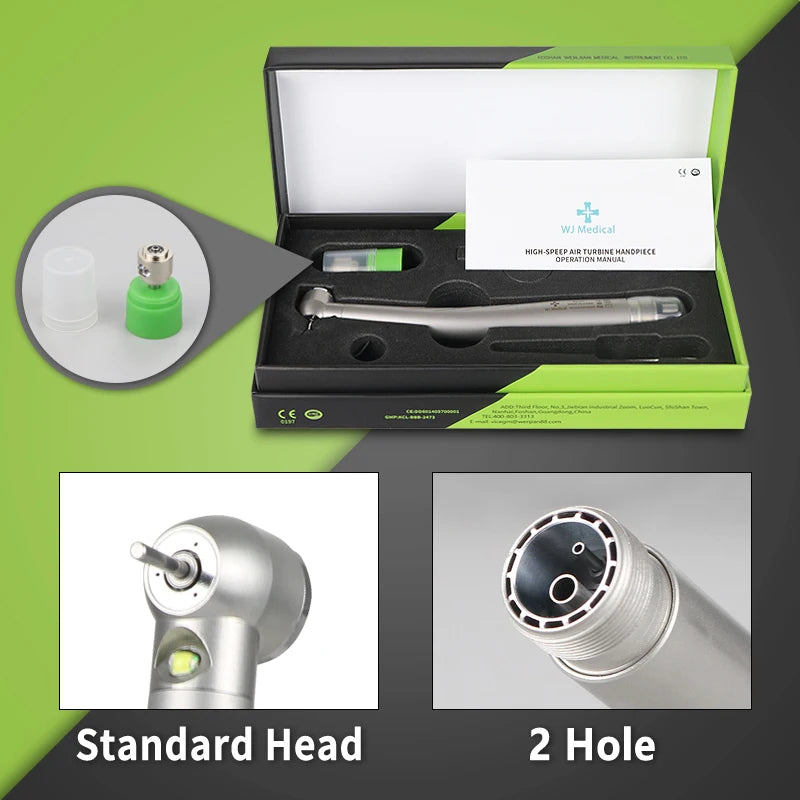 Dental LED High Speed Handpiece Dentist Tips E-Generator rotation Push Button Triple Water Ceramic Rotor Dentistry Sets
