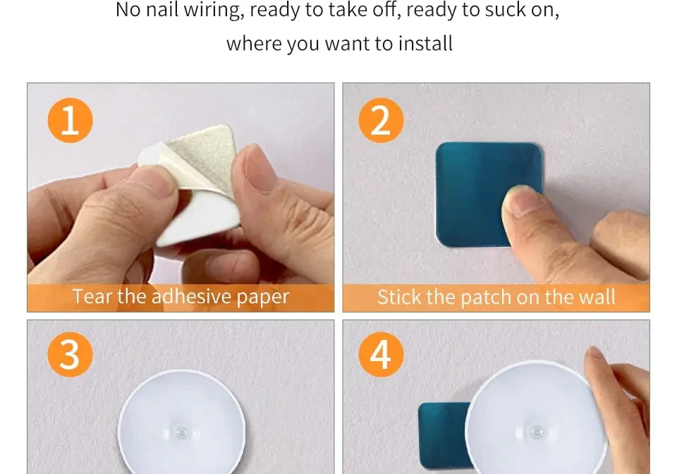 PIR Motion Sensor LED Night Light USB Rechargeable Bedroom Night Lamp Kitchen Cabinet Wardrobe Lamp Stairs Hallway Closet Lights