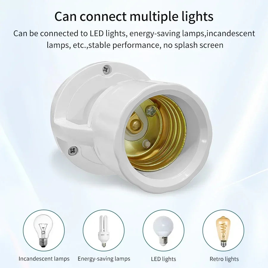 Smart Motion Sensor 220V 110V E27 Bulb Socket Lamp Base Human Body Detector PIR Sensor Home Automation Auto On Off Light Switch