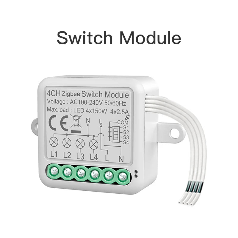 Matter Tuya WiFi Zigbee Mini Curtain Switch Interrupter Roller Shutters Smart Blind Breaker Module Work with  Alexa Google Home