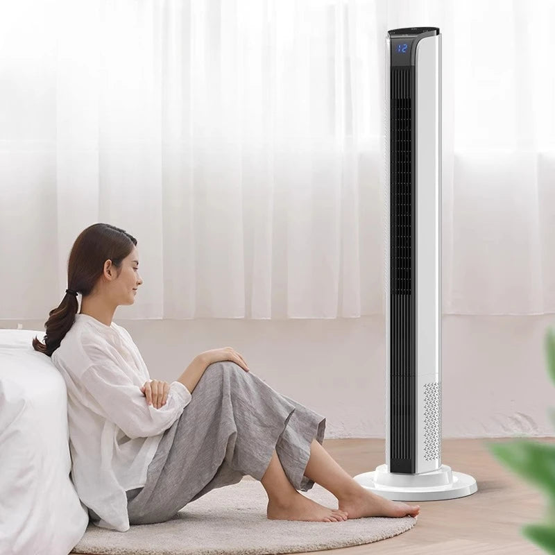 2026 New Upgrade Smart Temp-Control Bladeless Tower Fan With Remote 12H Timer LED Display-Low Noise For Home Oscillating Air Cir