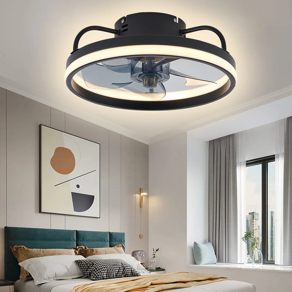 IRALAN  Ceiling Fan with Light Smart Silent Electric Fans lamp Modern 6 wind speed  Remote Control Bedroom Study Livingroom Home