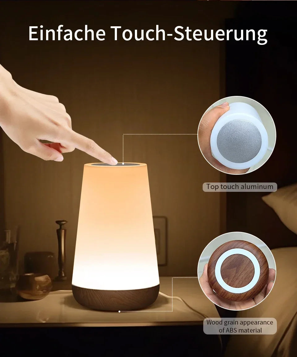 TUYA WiFi Night Light LED Smart Touch Bedside Lamp USB Charging Table Lamp Dimming Night Lamp Room Decor Lamp  Alexa Google Home