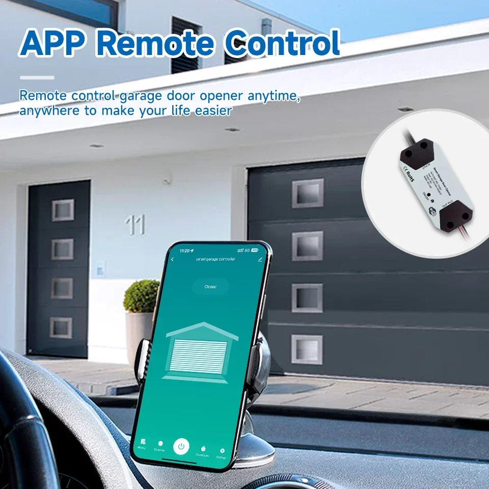 Tuya WiFi Switch Smart Garage Door Opener Controller Smart Home Module Smart Life APP Remote Control Supports Alexa Google Home