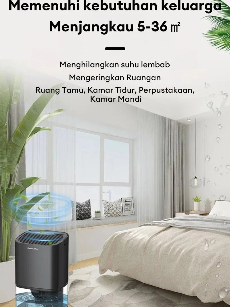 Smart Air Purifier Dehumidifier Home Mini Mute Dehumidification Dryer For Home Room Office Kitchen Deodorizer Dryer EU/US Plug