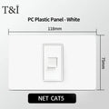 118 PC Plastic Panel Socket USB Type-C 20W Fast Charging Italy Chile Smart Wall Outlet Plug White Light Switch Home Office