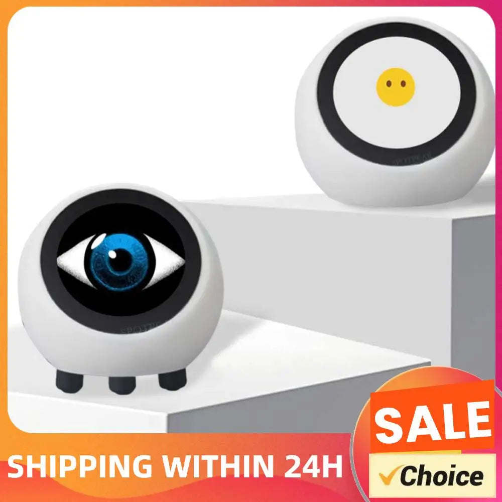 AI Voice Chat Robot No Touch Screen Multi-Function Smart Desktop Robot 1.28in Smart Assistant Robot for Home Office((No Battery)