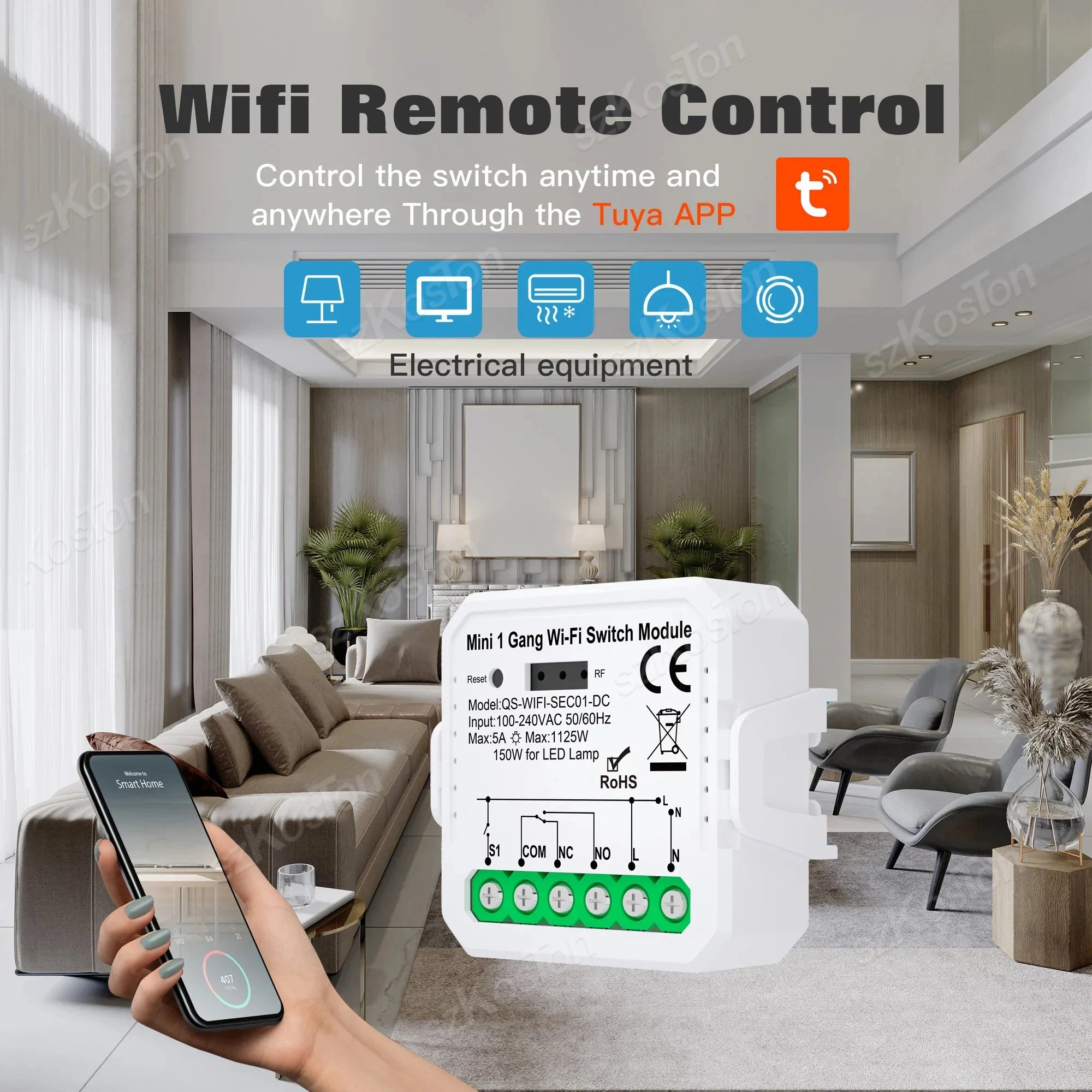 Tuya ZigBee3.0 WiFi Smart Switch Smart Home Dry Contact Module DC 12/24V AC 100-240V DIY Breaker Relay Works with Alexa Google