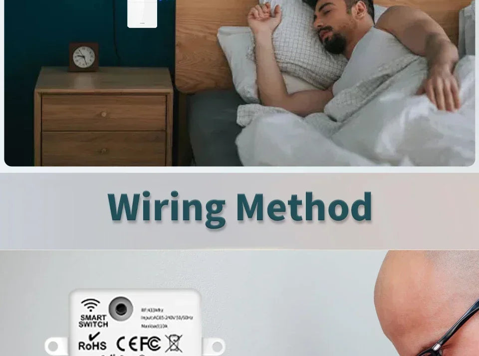 Wireless Wall Light Switch 433Mhz 1/2/3 Wall Light Panel Switch LED Interrupter Switch for Lighting 110V 220V Wireless Control