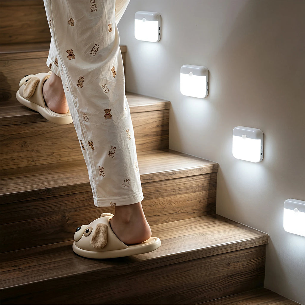 Rechargeable Motion sensor night light-wireless LED detector light 2 Light Modes for bedrooms stairs closets decor wall lights