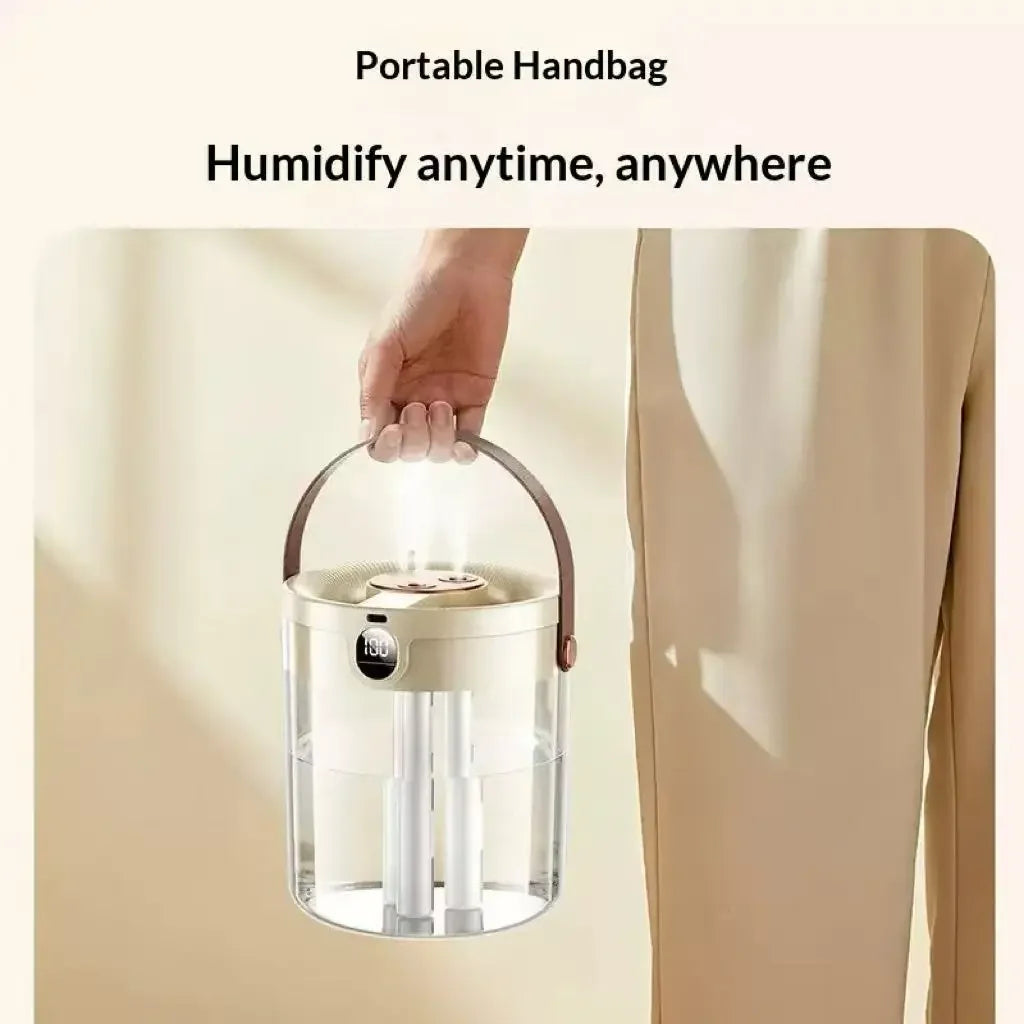 Smart 3 Spray Humidifier Digital Display Silent Large Volume Air Purifier Night Light Portable Desktop Home Bedroom Humidifier