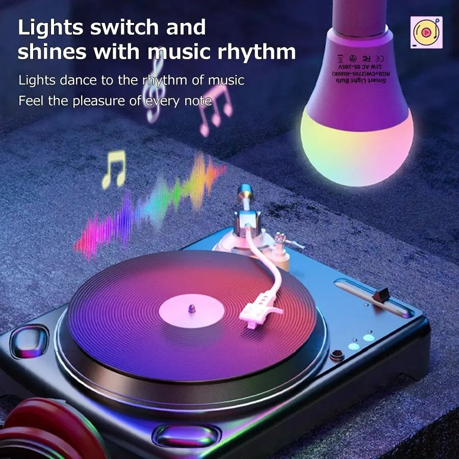 Tuya Smart WiFi LED Light Bulb E27 AC85-265V 12W 15W 18W Alexa Google Home Voice Control Smart Life APP RGB Color Changing Lamp