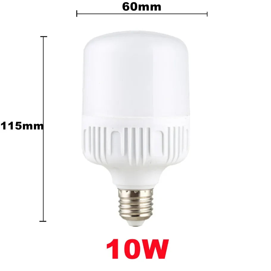 100W-5W  E27 Screw Base LED Bulb AC 220V, High Brightness Non-Flickering, Super Bright White Light with Good Heat Dissipation