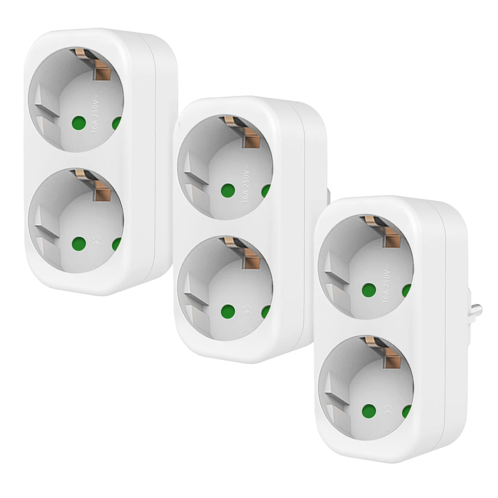 2-in-1 portable travel adapter plug socket adapter, high flame-retardant material travel household expansion socket
