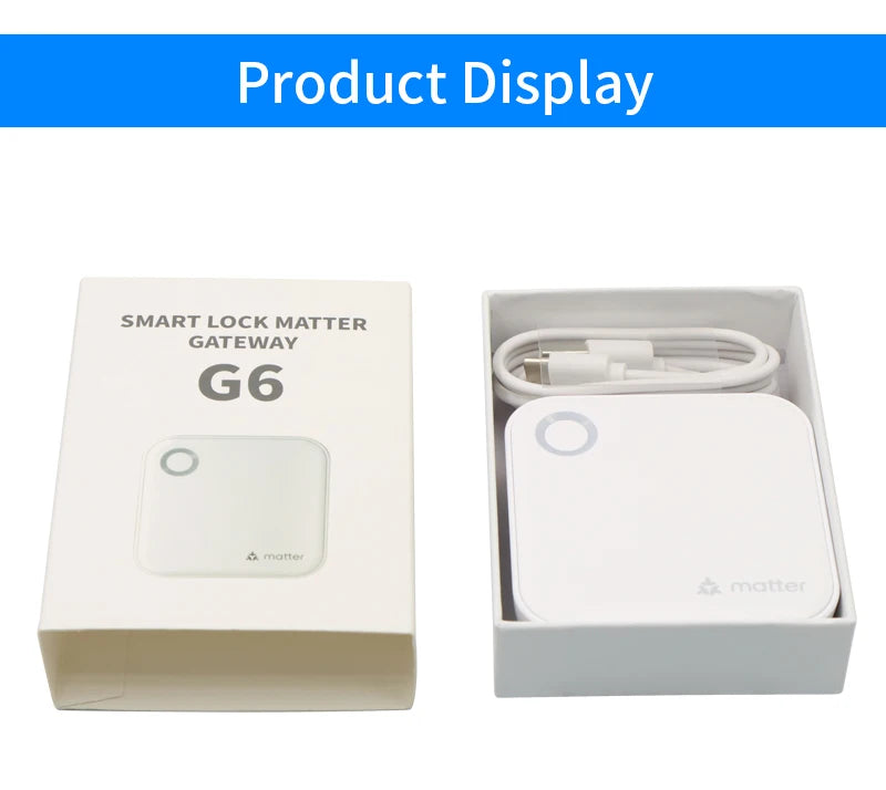 TTLOCK Matter Gateway G6 Bluetooth to Wifi Smart Home Hub 2.4G WiFi Compatible With TTlock App Apple Home Control for Door Locks