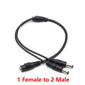 5.5*2.1mm 1 To 2/3/4/5/6/8 Way DC Power Splitter Cable 12V Power Adapter Connector Cord for LED Strip Lights CCTV Camera