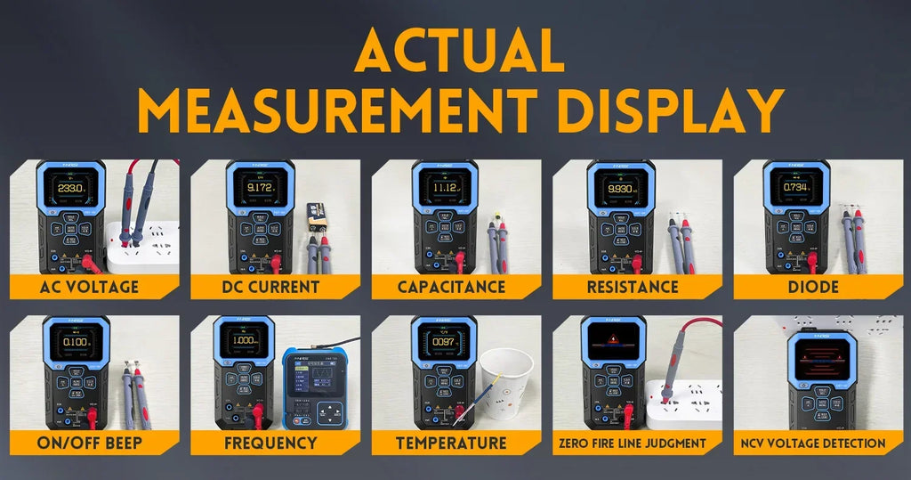 FNIRSI DMT-99 Digital Multimeter 9999 Counts Smart Professional Tester for 1000V Auto - range AC/DC Ohm Hz and Capacitance