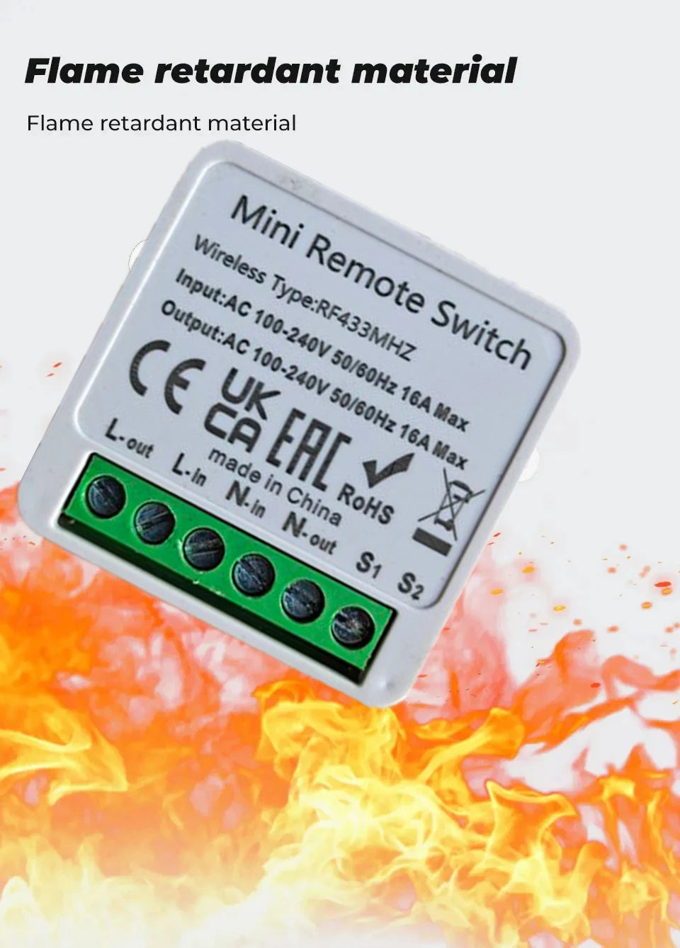 Wireless Smart Switch Light 433MHz 1/2/3Gang 86 Wall Panel Switch with Remote Control Mini Relay Receiver for Home Led Light
