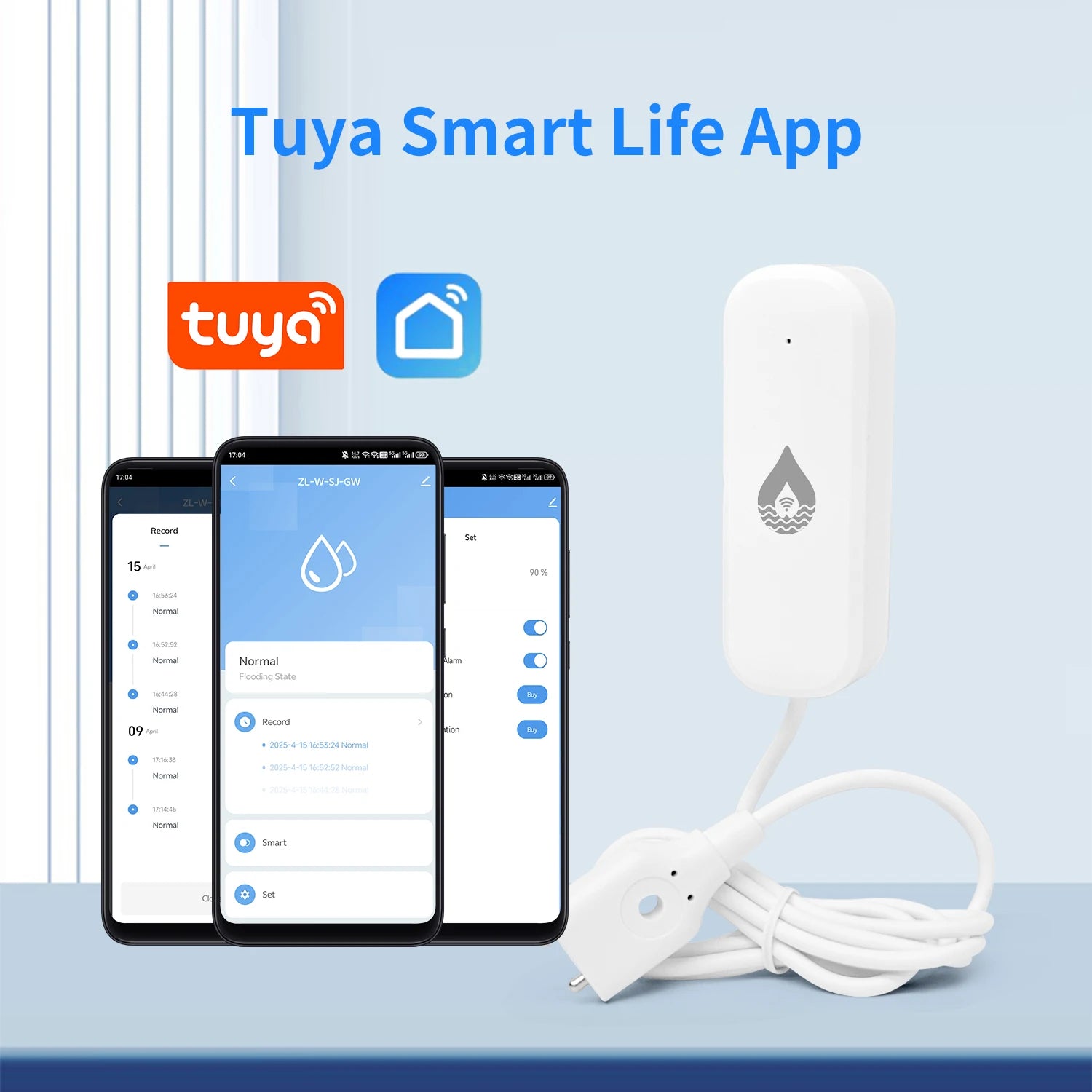 WIFI/Zigbee Water Level Leak Detector Alarm Sensor Smart Home Security System Protection Tuya APP Remote Control