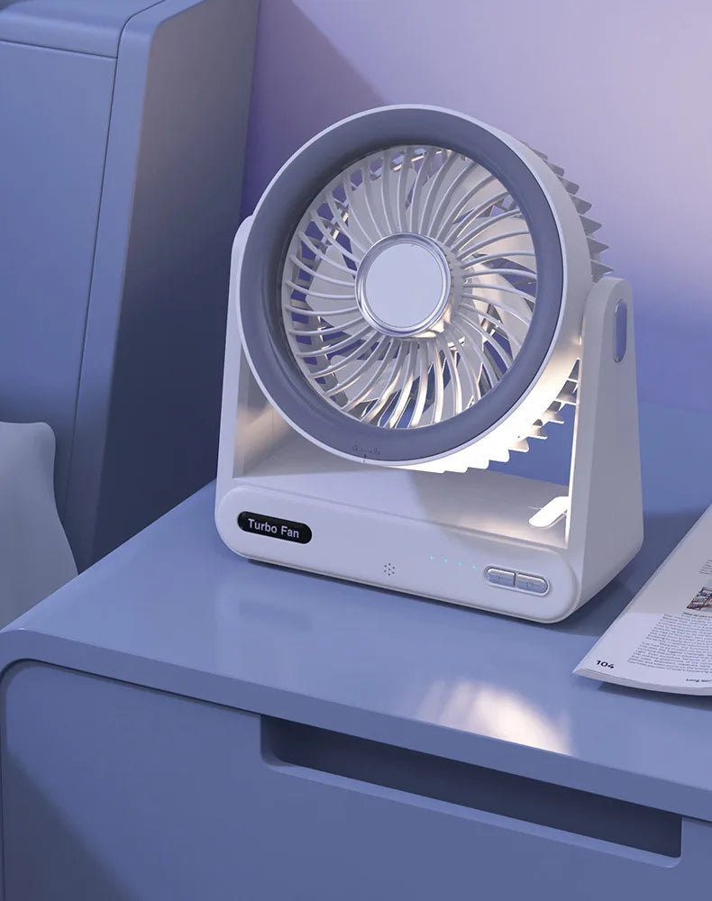 Smart Voice Control Desk Fan with Timer Wall Mountable Mini Circulation Fan for Home and Office Use