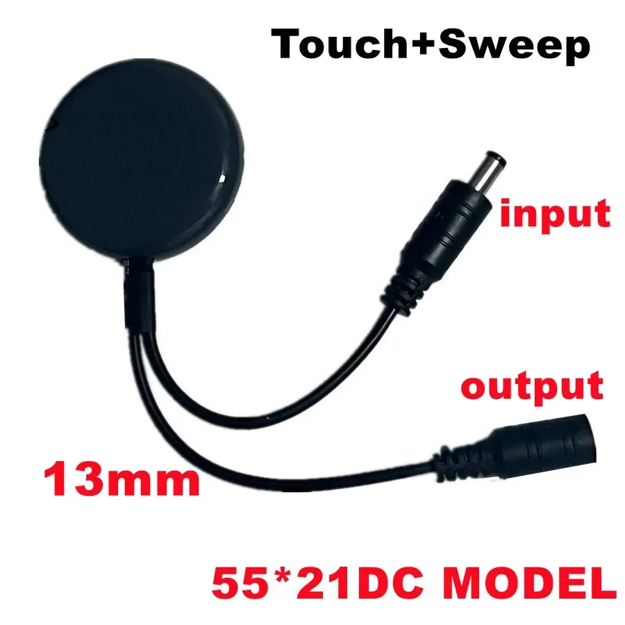 Aswesaw Sweep Dimmer Sensor Penetrating Switch DC 5V 12V 24V Wood Panel Touch Switch LED Dimmable Touch Sensing Hidden