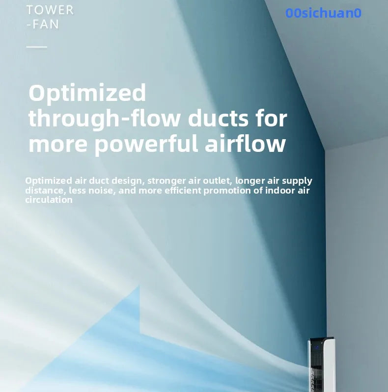 2026 New Upgrade Smart Temp-Control Bladeless Tower Fan With Remote 12H Timer LED Display-Low Noise For Home Oscillating Air Cir