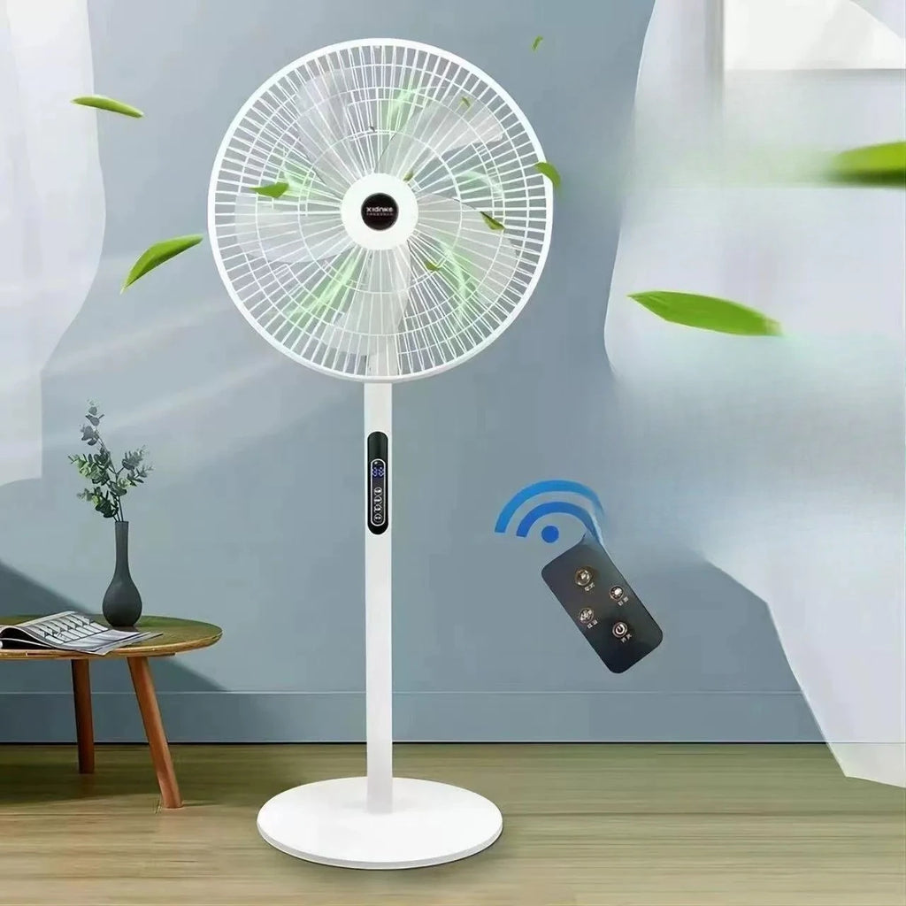 Smart Home Remote Control Electric Fan 16-Inch 8-Gear Large Wind with Timing Remote Control Home Stand Fan