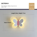 Modern LED Butterfly Wall Light For Bedroom Children's Room Bedside Wall Lamp Creative Personality Wall Decor Butterfly Sconce