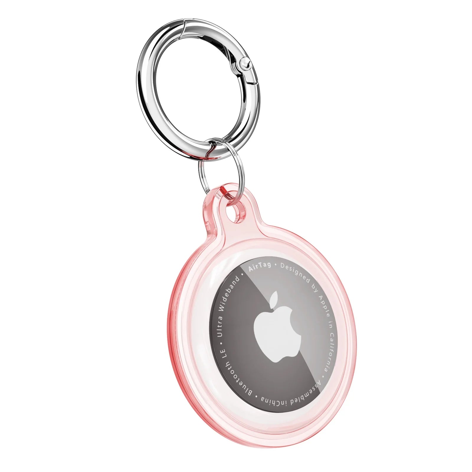 Waterproof Anti-lost Keychain Holder Transparent TPU Case for Apple Airtag Dog Cat Pet Collar Keys Tracker Protective Full Cover