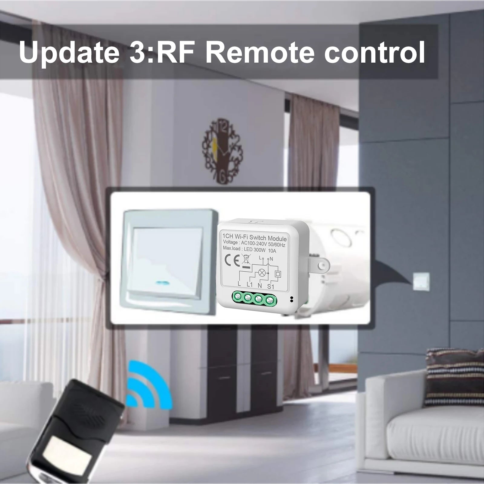 Matter Tuya WiFi Zigbee Mini Curtain Switch Interrupter Roller Shutters Smart Blind Breaker Module Work with  Alexa Google Home