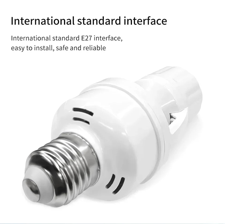 Smart Motion Sensor 220V 110V E27 Bulb Socket Lamp Base Human Body Detector PIR Sensor Home Automation Auto On Off Light Switch
