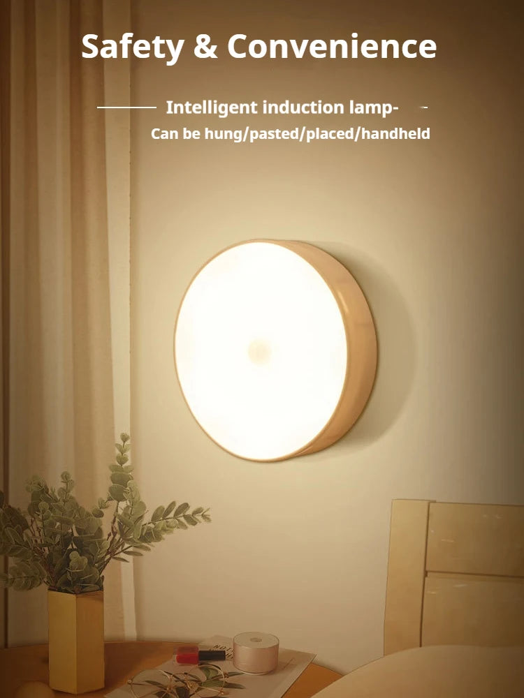 USB Rechargeable Motion Sensor Night Light LED Lamp for Kitchen Bedroom Stairs Hallway Cabinet Closet Wardrobe -Energy Efficient