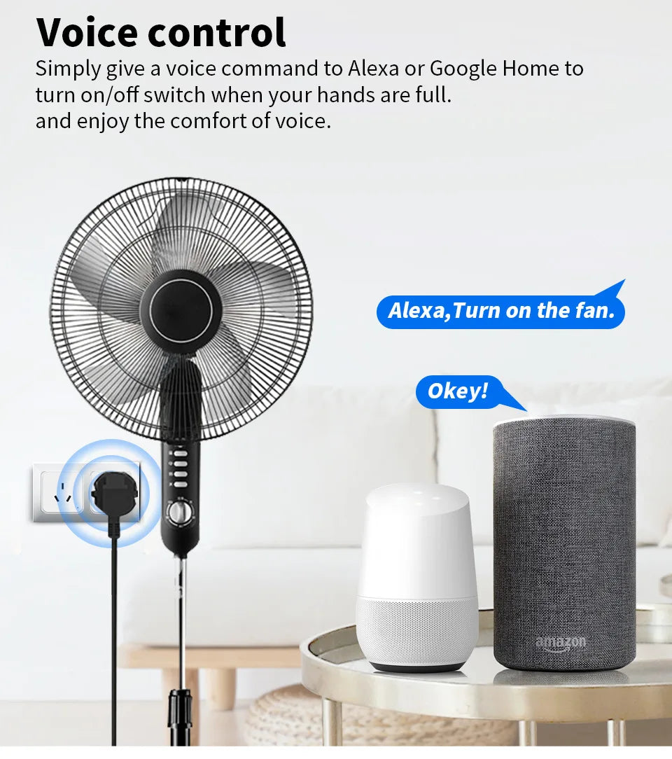 TUYA Australian and New Zealand standard smart socket voice control, wifi, mobile phone remote timing control