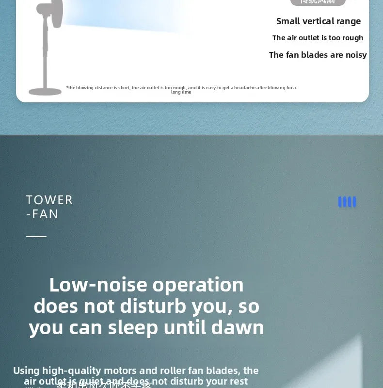 2026 New Upgrade Smart Temp-Control Bladeless Tower Fan With Remote 12H Timer LED Display-Low Noise For Home Oscillating Air Cir