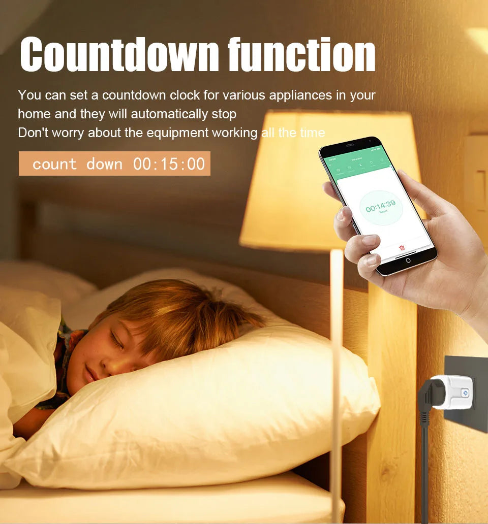EWeLink Smart WiFi Socket EU Remote Control/Timer Switch/Battery Count Compatible With Google Home Alexa