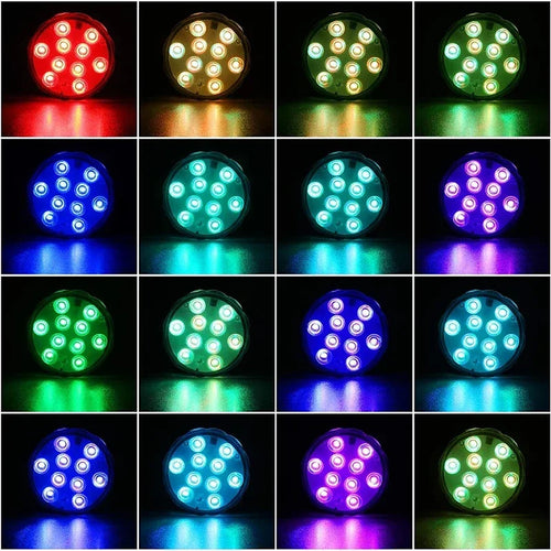 1-8 Pack Submersible LED Lights Waterproof Pool Light Underwater with 16 Colors, Remote Control for Aquarium,Vase, Bath,Hot Tub