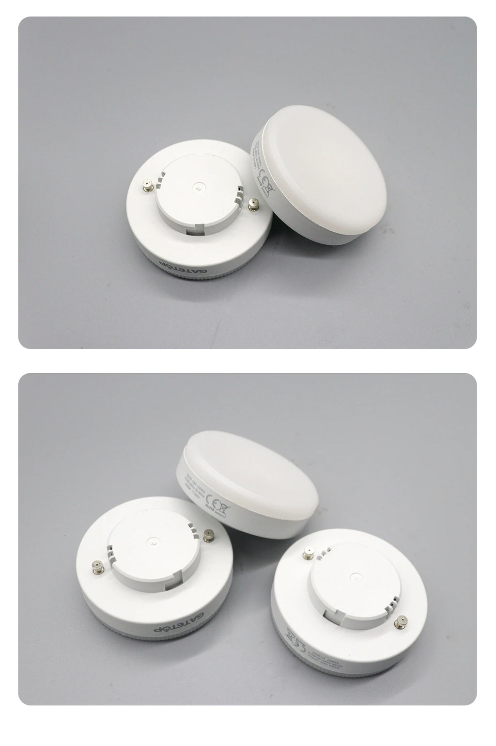 1-10 Pack GX53 LED Bulb 5W 15W Reflector, 60W Equivalent, Disc Frosted Puck, RA80 Warm White 2700K, Retrofit The GX53 Fittings
