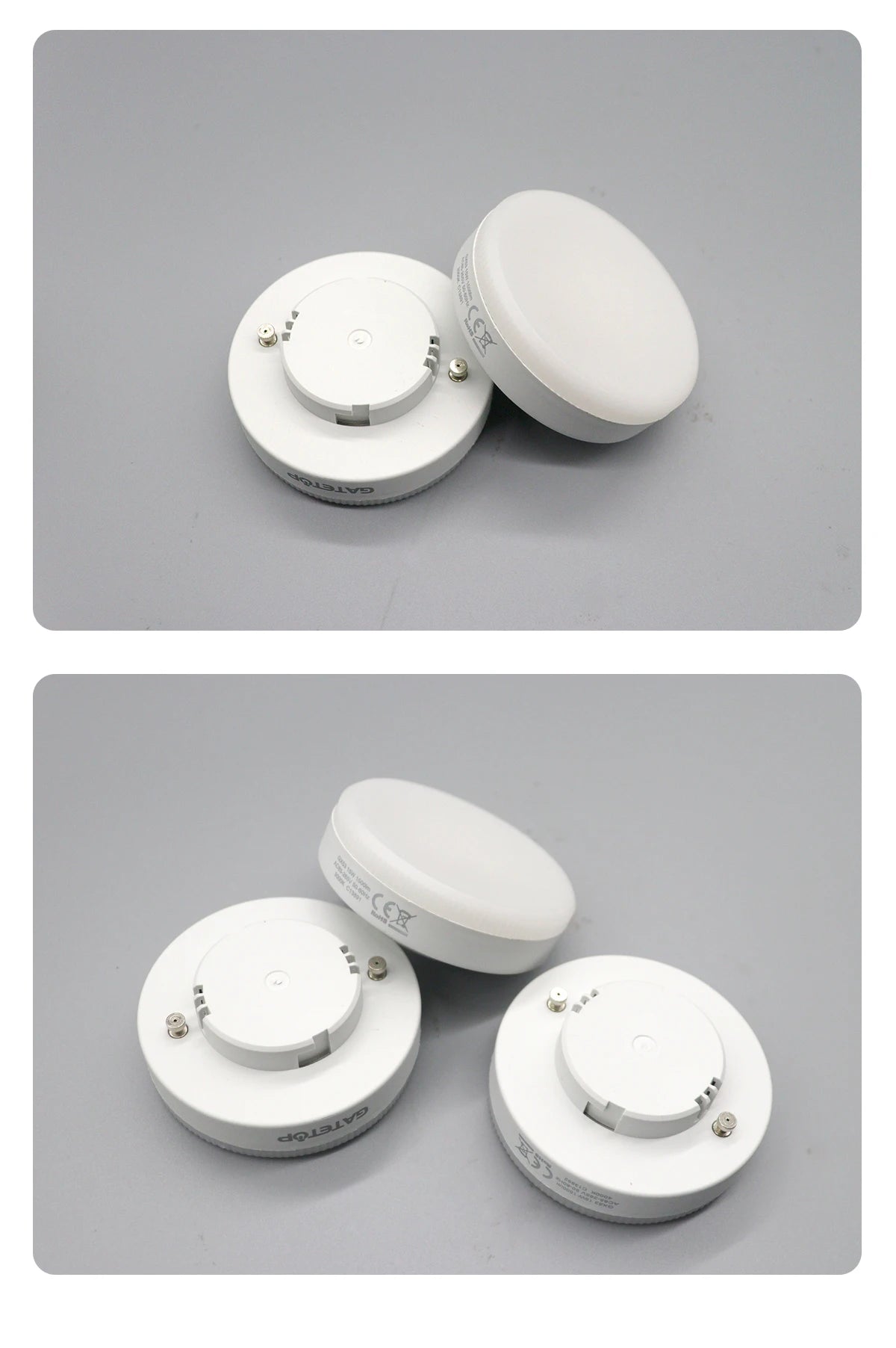 1-10 Pack GX53 LED Bulb 5W 15W Reflector, 60W Equivalent, Disc Frosted Puck, RA80 Warm White 2700K, Retrofit The GX53 Fittings